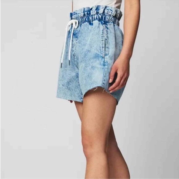NWT Blank NYC Denim Acid Wash Paper Bag Shorts - Picture 11 of 12